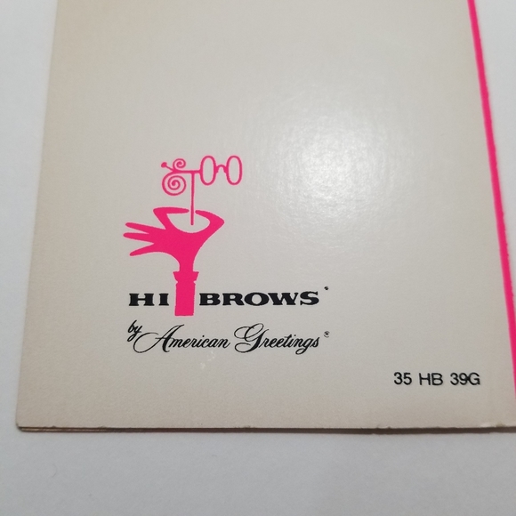 1971 Original Hi Brows Belated Birthday Card - Picture 4 of 8